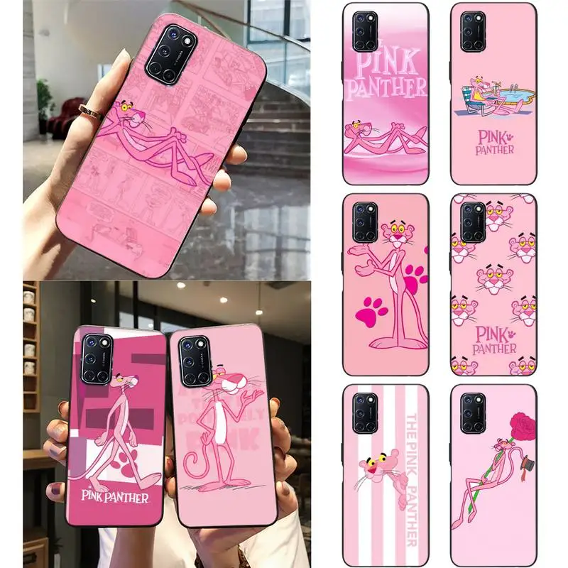

Pink Panther Phone Case For Oppo Reno2 3 A77 92020 F11 Realme 2 3 5 6 Pro XT
