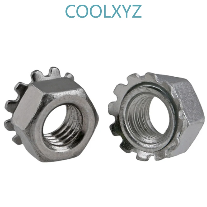 К гайка из нержавеющей стали 304 с зубчатой гайкой к Кепка углеродистой