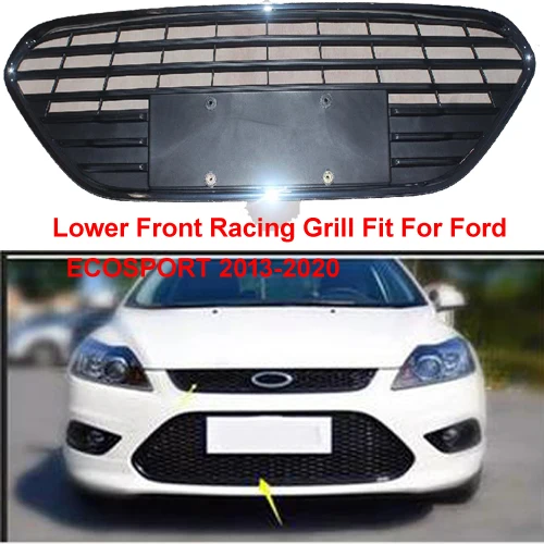 

ABS Honeycomb Bake Down Lower Front Racing Grill with LED Light Bar Fit For Ford Focus Mk2 2005-2013 No light or no light