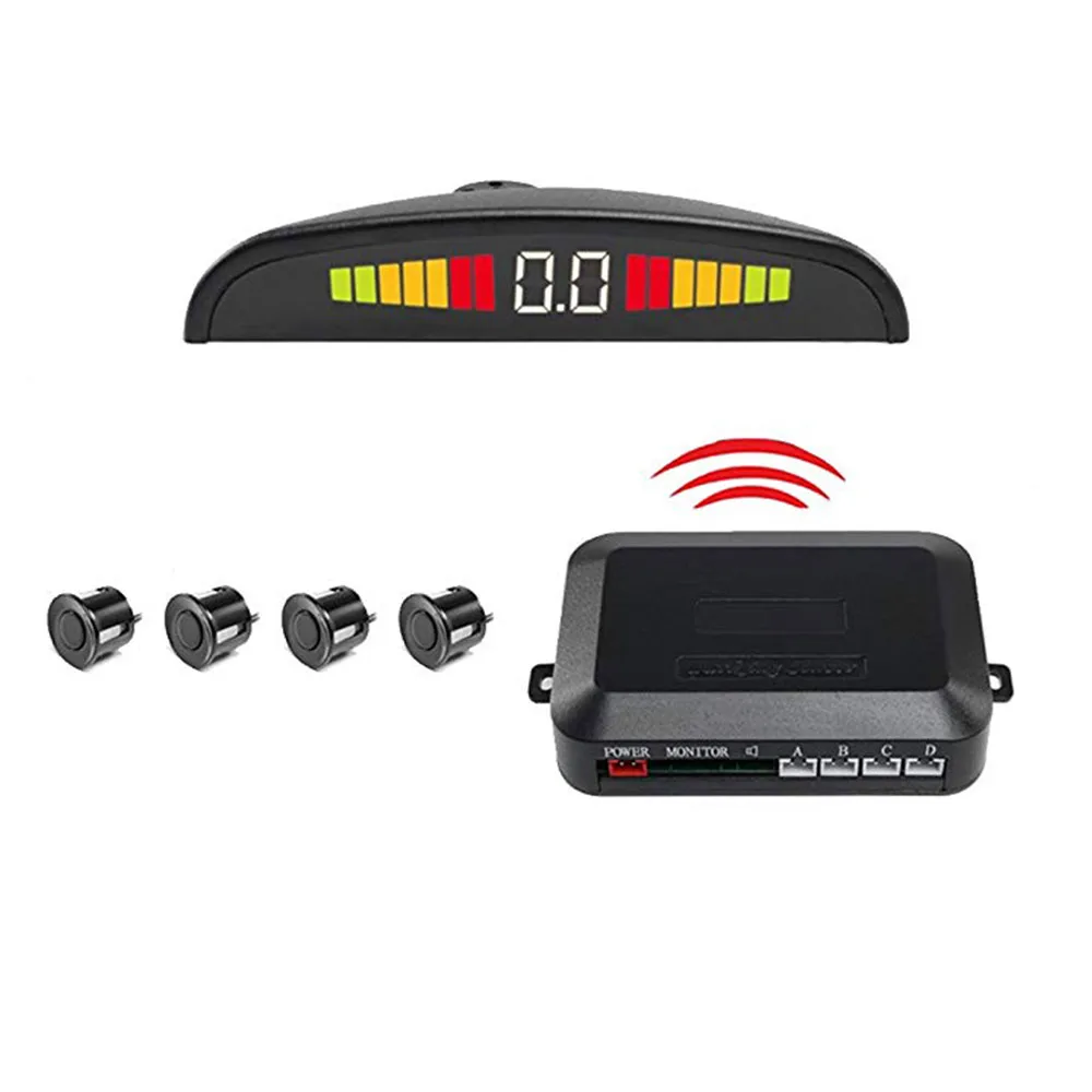 Беспроводной Автомобильный парктроник система с 4 датчиками радар для парковки