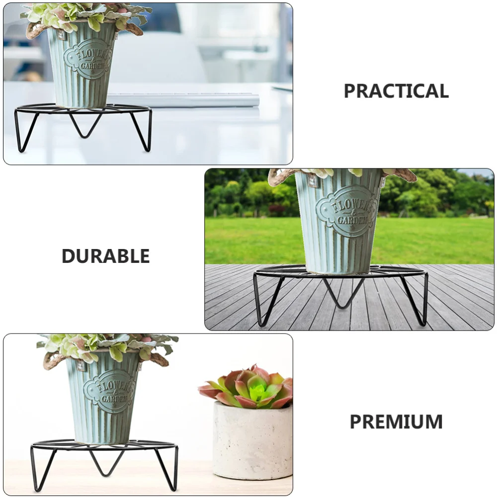 

4pc Professional Plant Pot Stand Iron Flowerpot Stand Floor Flowerpot Shelf