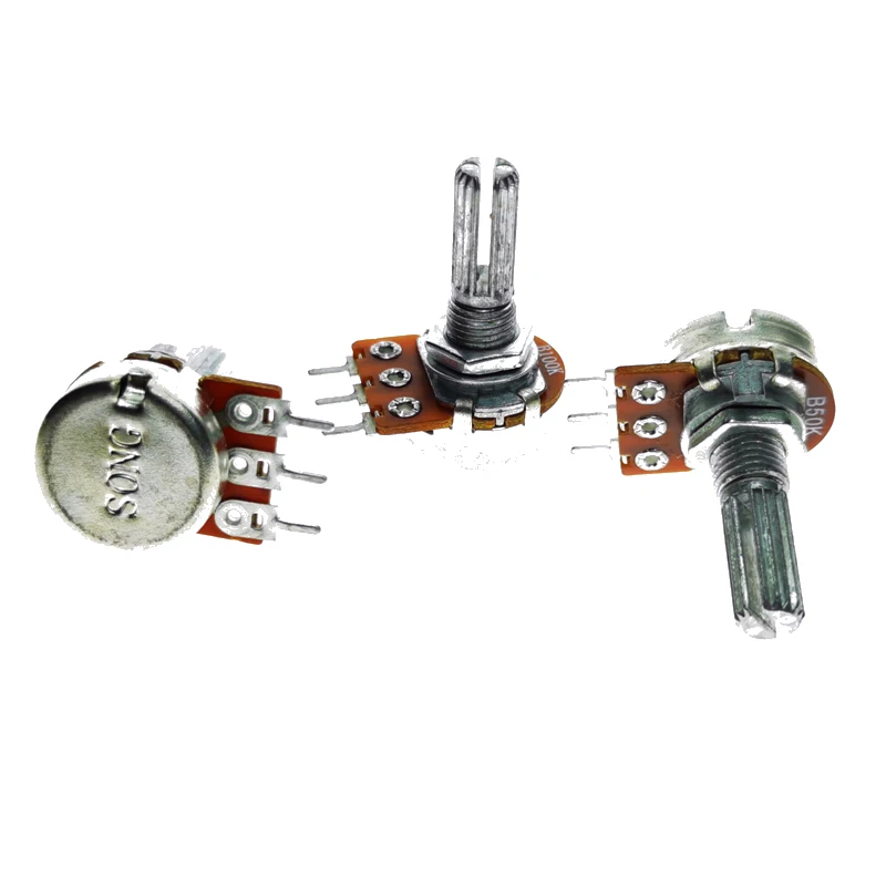 1PCS Taiwan WH148 B10K B50K B100K 3Pin Amplifier Dual Stereo Potentiometer 10K 50K 100K | Обустройство дома
