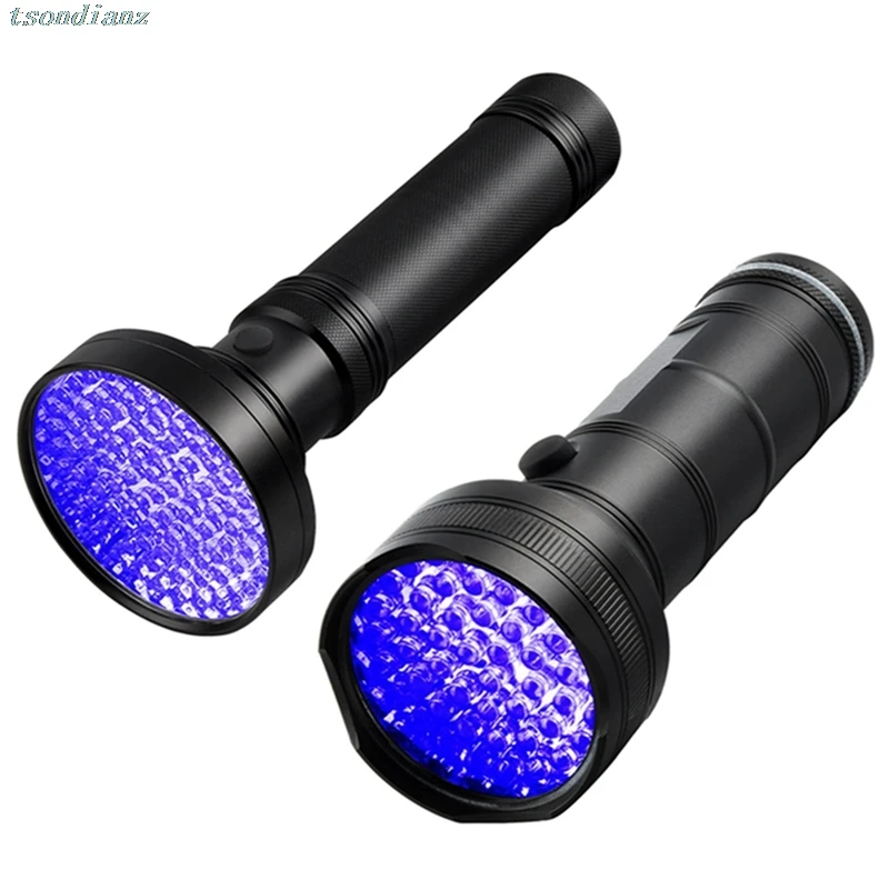 

51/100 LED 395nm UV Flashlight Black Light High quality Ultraviolet Black light Detector Aluminum Torch Light UV Lamp