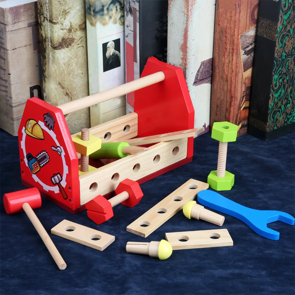 

Montessori Toolbox Kit Screw Nut Toys Educational Toy Construction Tools