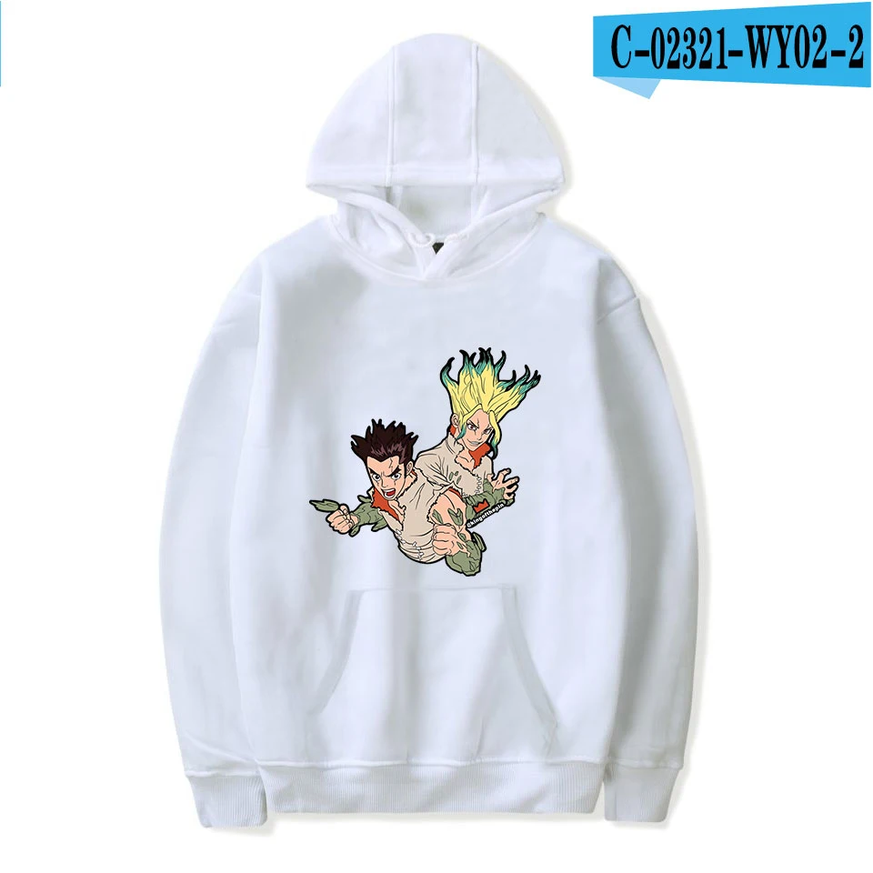 As shown Принт dr. stone Осенняя мужская модная толстовка с капюшоном популярная толстовка с капюшоном в стиле аниме для мужчин/женщин Удобная Повседневная Толстовка с капюшоном пуловер Горячая Распродажа - Цвет: As shown