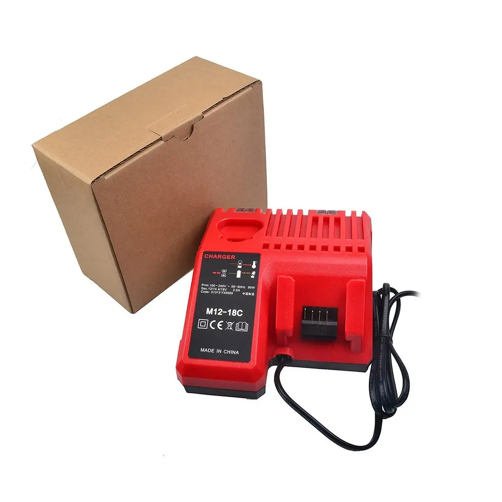 m12 18c li ion battery charger for milwaukee 12 v 14 4v 18v c1418c 48 11 181518281840 m18 m14 m12 lithium battery free global shipping