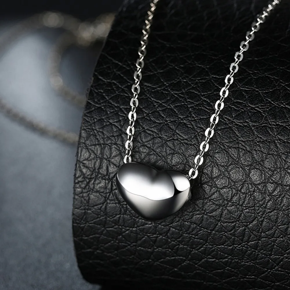 

TN244 solid heart simple best quality pendant necklace female for wedding jewelry