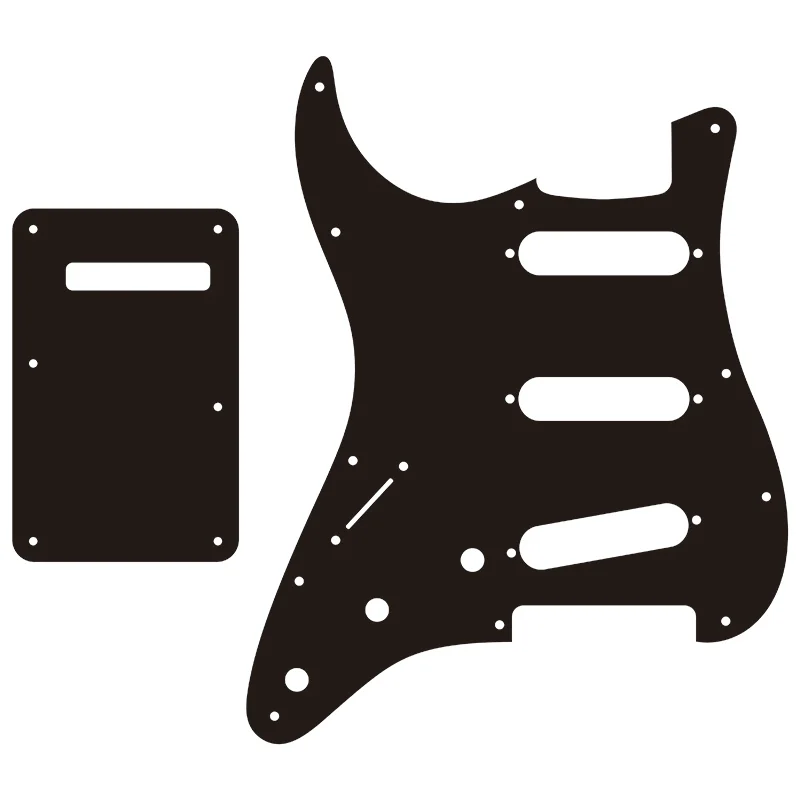 

Feiman Left Handed Guitar Pickguard With Back Plate Suit For USA/Mexico Fender Strat SSS ST Scratch Plate,3Ply Black /Red/ Black