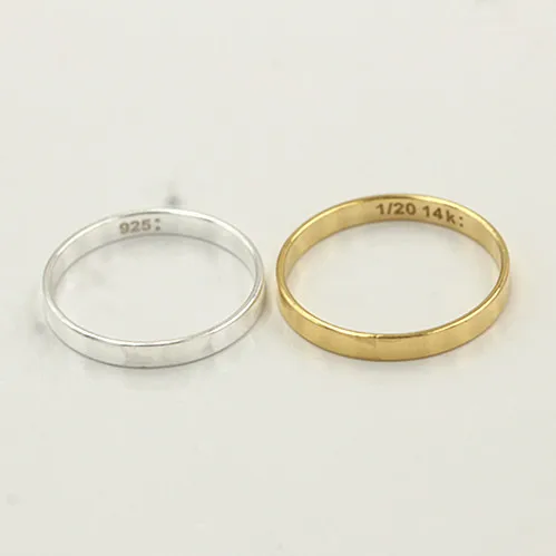 Золотое плоское кольцо с покрытием из золота 14 к изящное простое изысканная