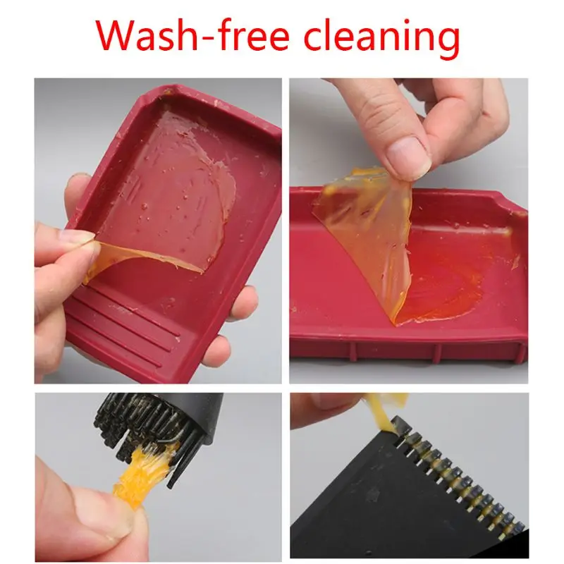 

4pcs/set Woodworking Glue Tools Silicone Brush Flat Scraper Tray Thin Blade Shovel