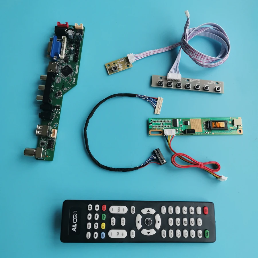 

Fit HT121X01/HT12X13/HT12X14/HT12X21 Universal Controller Drive Board 1-CCFL Screen 20-Pin LVDS 1024*768 DIY Kit VGA USB AV