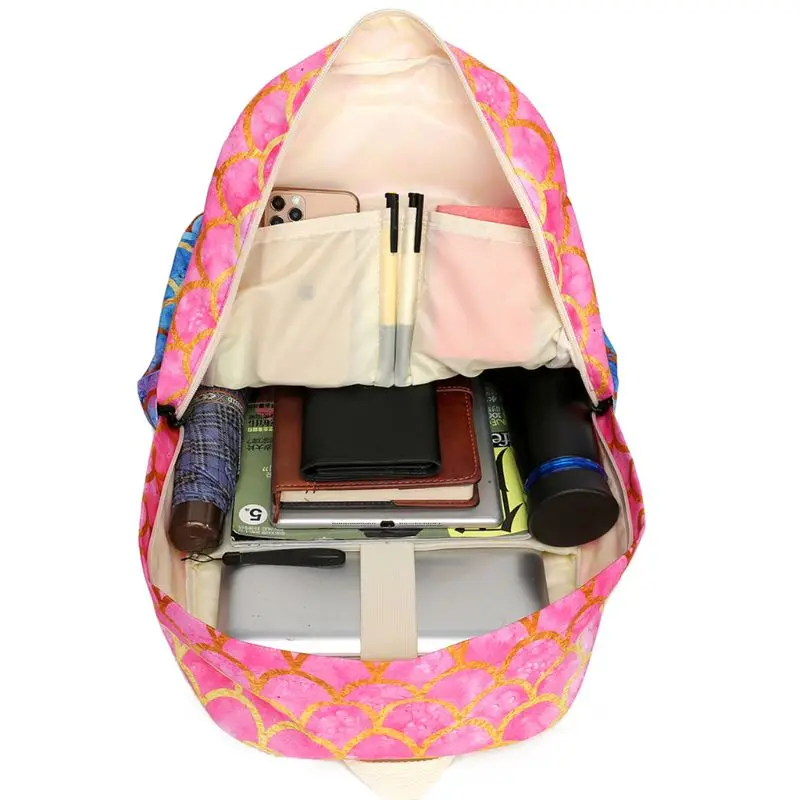 

3pcs Backpack Bookbag Laptop Travel Daypack Student Rucksack with Lunch Bag Pencil Case for Teenager Girls Kids