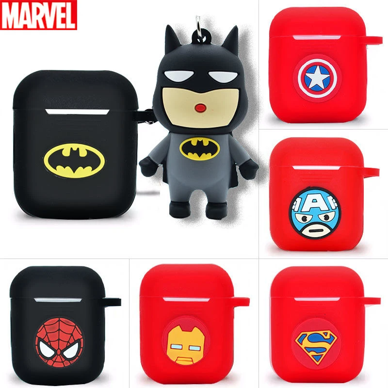 Marvel Железный человек Человек паук Капитан силиконовый чехол для Airpods 1/2 Pro