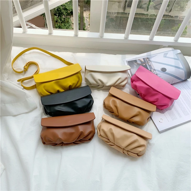 Small New Women Fashion Handbag Shoulder Bags Waist Purse PU Leather Simple Ladies Messenger Hobos Bag