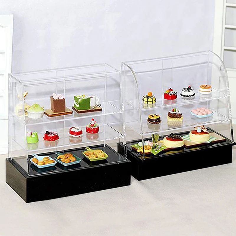 

1:12 миниатюрный кукольный домик, счетчик тортов, деревянный витринный шкаф, кукольный домик, мебель, декор для кукольного дома, наклейки, Нов...