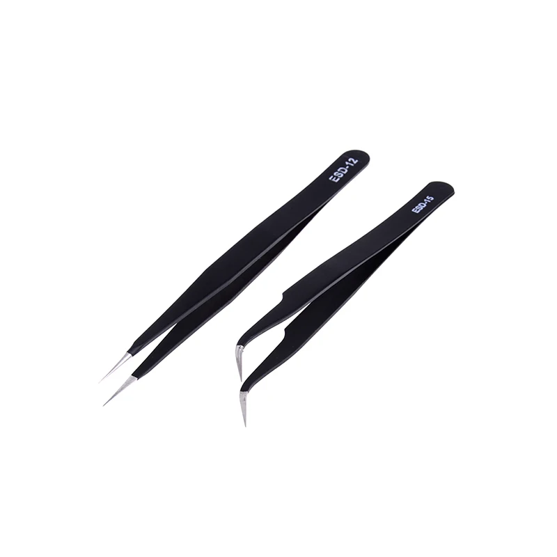 

2Pcs Stainless Steel Tweezers Sugarcraft Tool For Kicthen Bakeware Decoration Anti-static Elbow And Straight Cake Mold