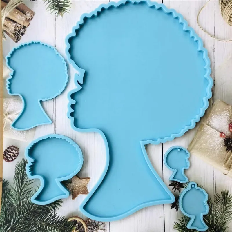 

Human Head Decoration Silicone Mold Interesting DIY Resin Tools for Home Bag Decorative SAL99