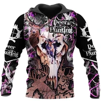 mens new tops camouflage deer hunting 3d full print fashion casual hoodie unisex street sweatshirtzipper hoodie apparel s 5xl