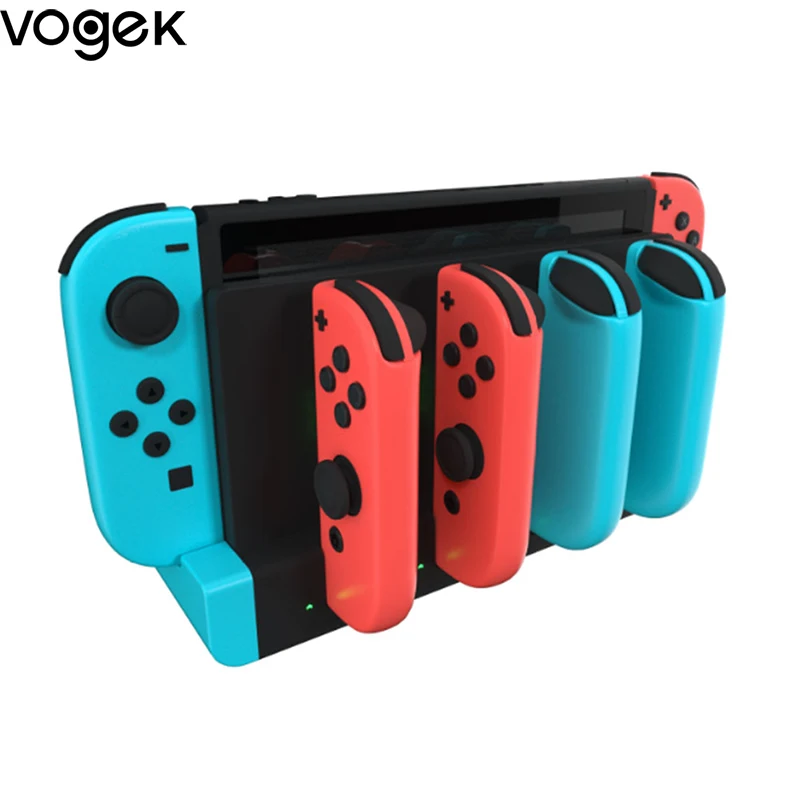 

Игровой контроллер Vogek зарядное устройство для Nintendo Switch 4 в 1 геймпад зарядная док-станция USB зарядное устройство для переключателя JoyCon с инд...