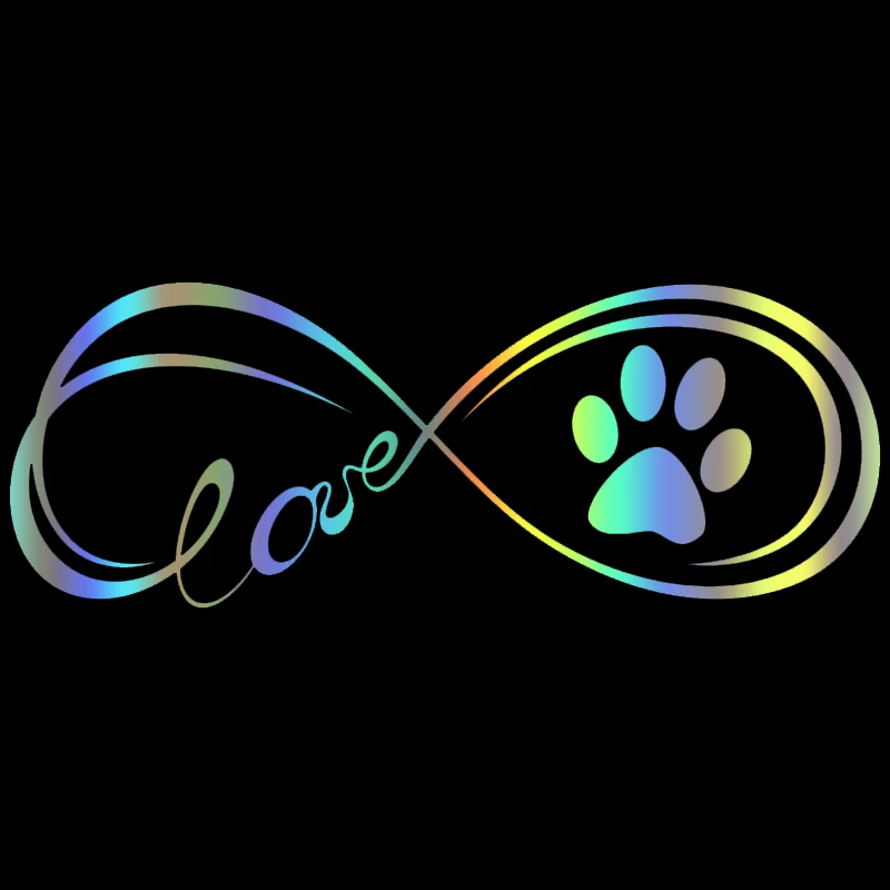 

S51583 Various Sizes/Colors Car Stickers Vinyl Decal Infinity Paw Motorcycle Decorative Accessories