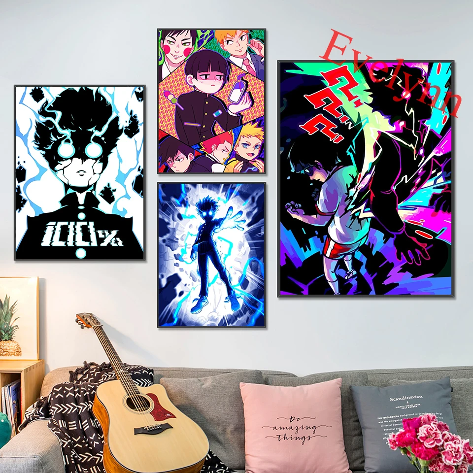 

Mob Psycho 100 Japanese Anime Canvas Poster And Prints Home Bedroom Decor Pictures Wall Art Painting Modern Living Room Cuadros
