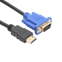 5ft 1 8m hdmi compatible cable gold male to vga hd 15 male 15pin adapter converter 1080p hd splitter switch for pc hdtv monitor