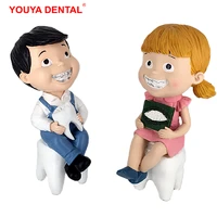 dental dentist gift boy and girl orthodontic teeth figurines ornament clinic office desktop sculpture decoration dentistry gifts