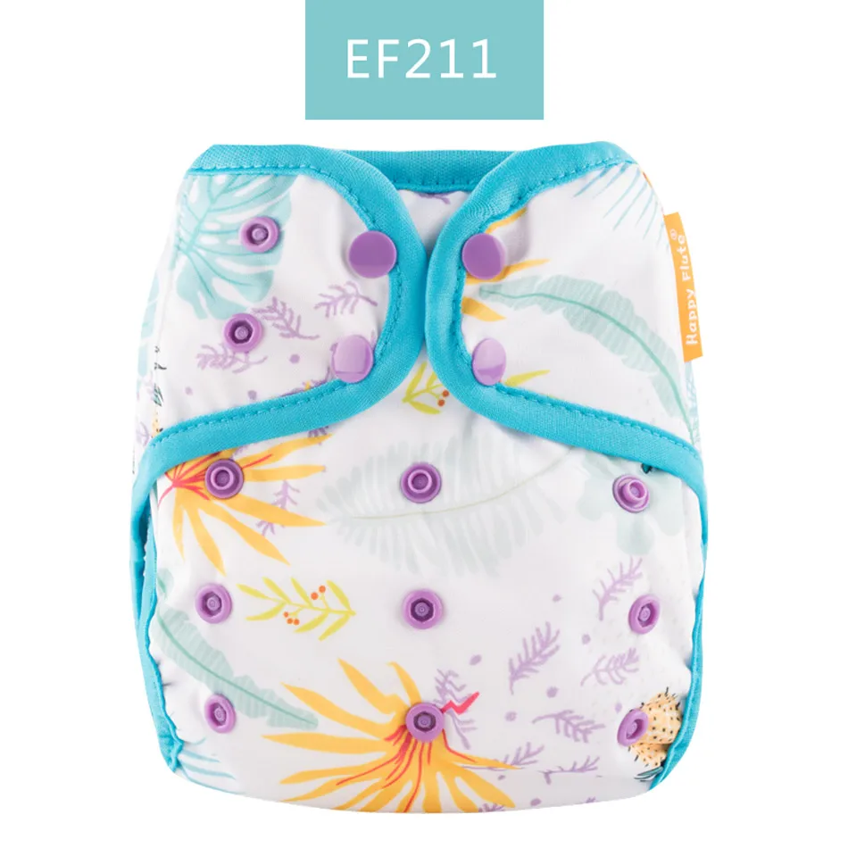 EF211 HappyFlute OS чехол для детских подгузников Новейший цветной переплет водонепроницаемый и многоразовый чехол для подгузников 1 шт - Цвет: EF211