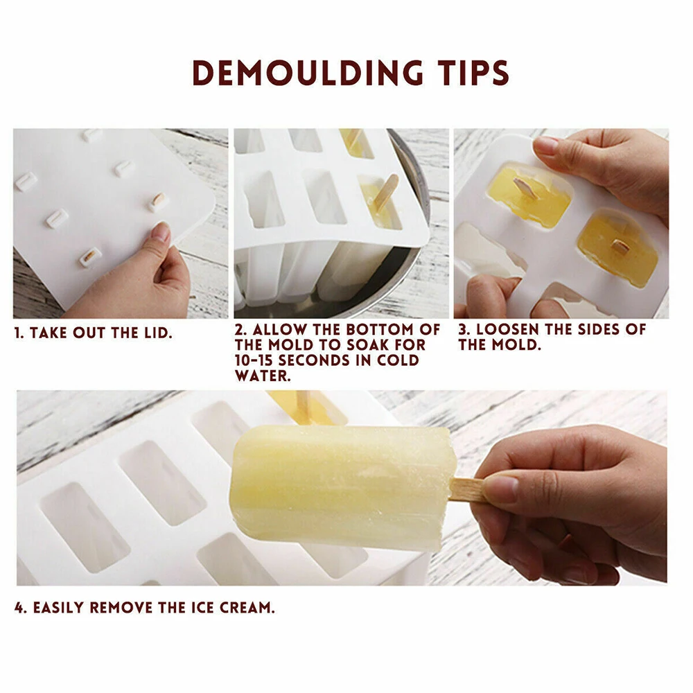 10 ячеек силиконовые Замороженные Мороженое Плесень сок эскимо мороженого на