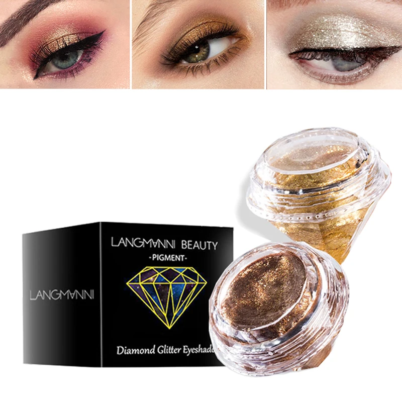 6 цветов блестящие тени для век жидкие алмазные пигмент блеск красота