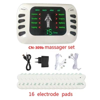 309b dual output tens acupuncture electric therapy ems muscle stimulator 8 modes meridian physiotherapy apparatus massager16pad