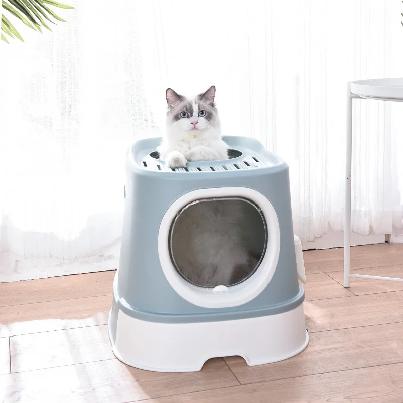 

Litter Box Pet Products Cat Bathroom Accessories Furniture Watermelon Cat Toilet Self Cleaning Lettiera Autopulente Home Eg50mb