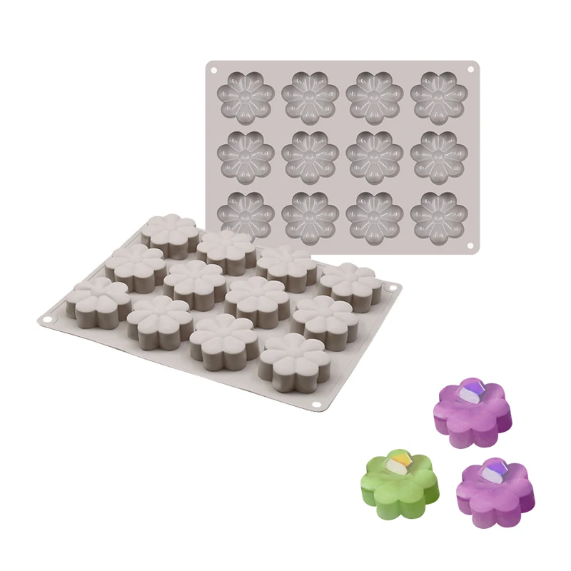 12 даже цилиндрические солнечные цветы в форме волны силиконовые помадные формы