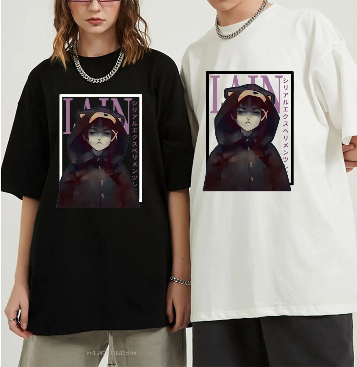 

Serial Experiments Lain Anime T Shirt Comfortable Harajuku Streetwear Funny High Quality Short Sleeve