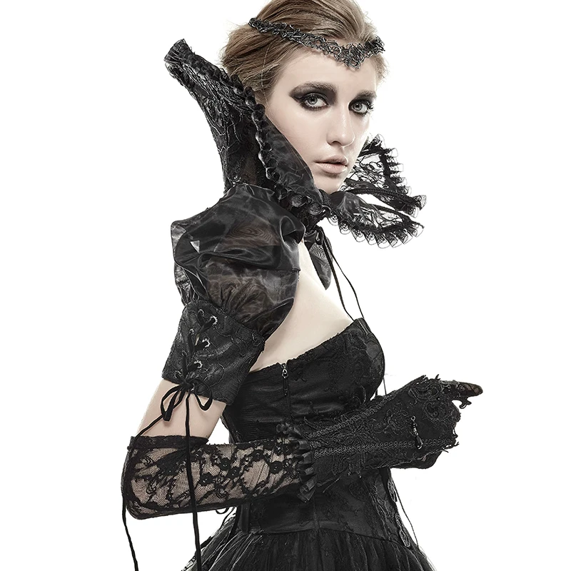 Панк рейв Готический позиционирующий узор перчатки и чехлы для ног кружева