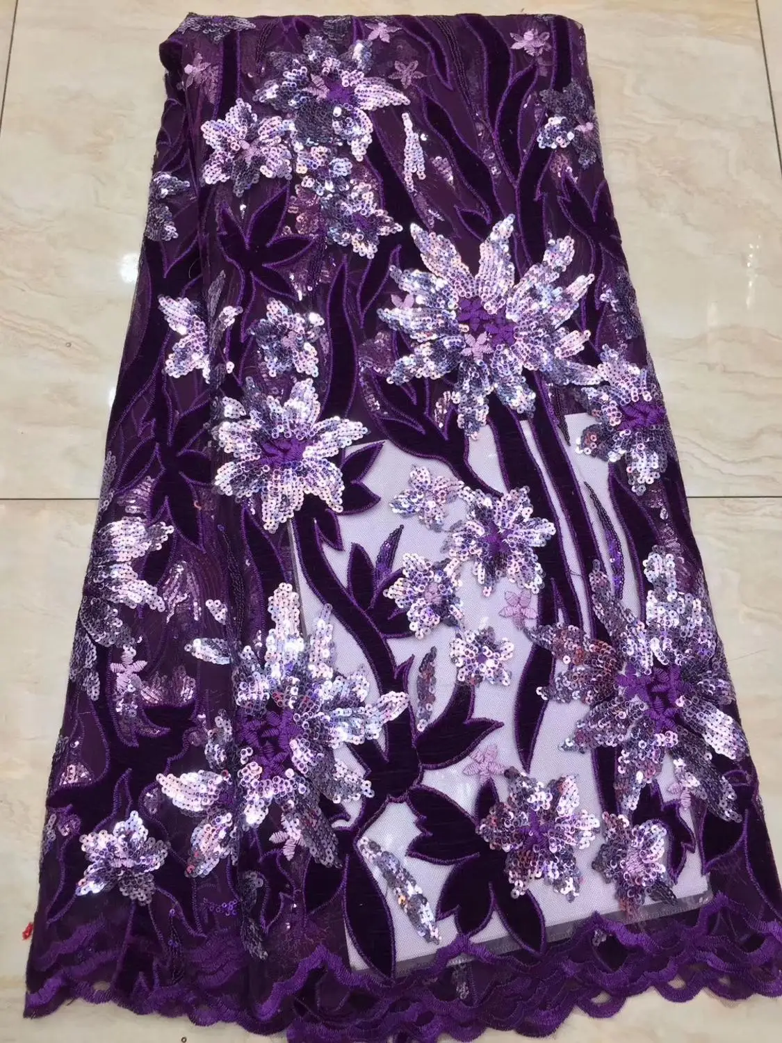 

beautiful water soluble lace fabric with velvet lace 5yards african guipure velvet lace for dress JXJA202