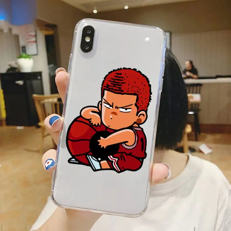 

Slam Dunk cute japanese anime manga Phone Case Transparent soft For iphone 5 5s 5c se 6 6s 7 8 11 12 plus mini x xs xr pro max