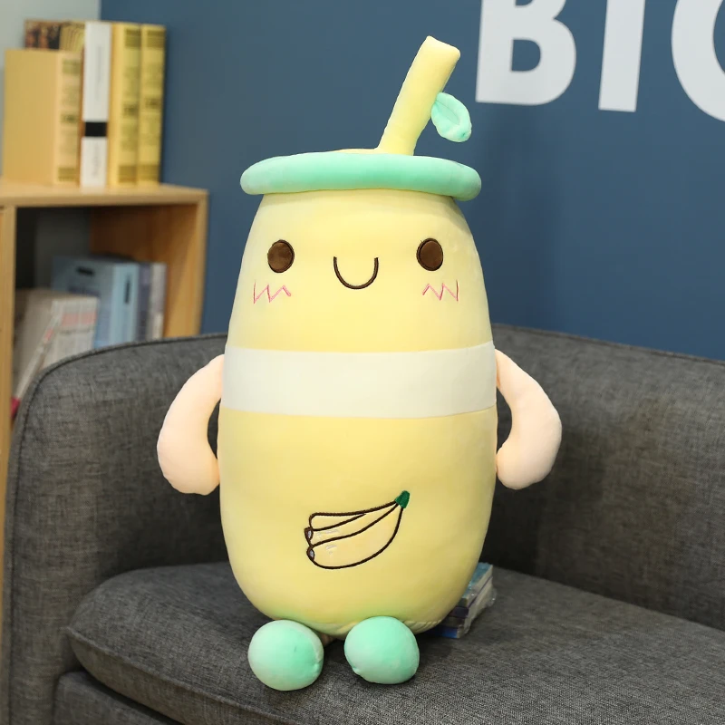 

65/80/100/110CM soft kawaii room decoration milk tea avocado pillow plush toy baby child sleep Yongping holiday gift