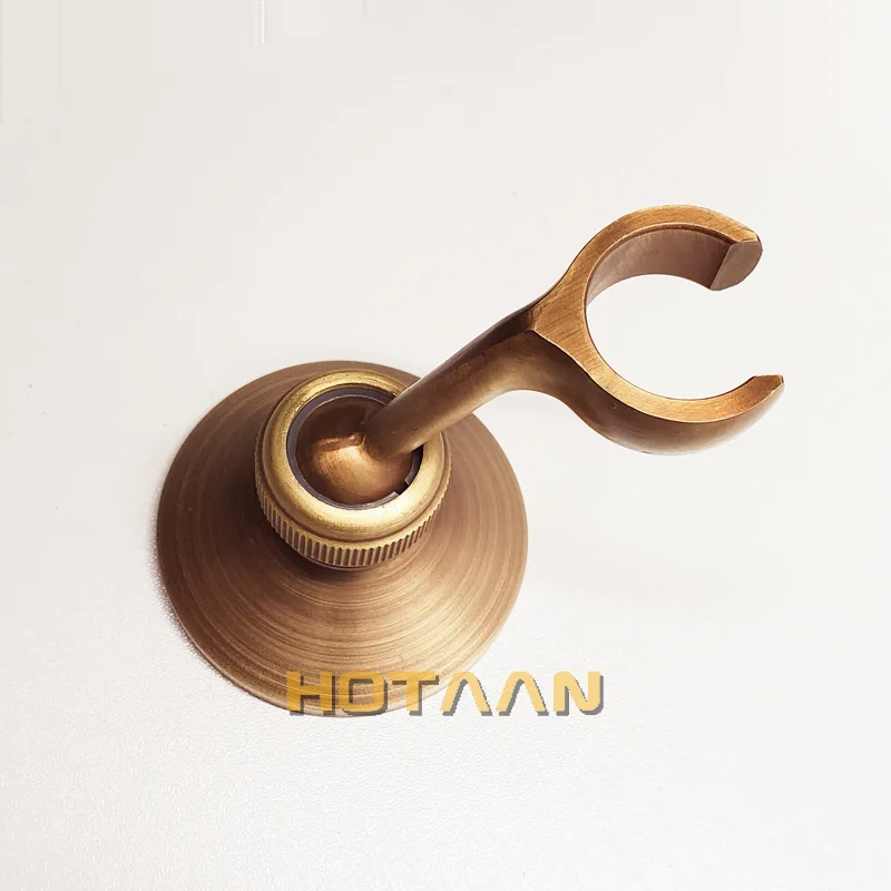 solid brass made antique brass wall mounted hand shower holder hook pedestal bracket in wall shower accessories bathroom fitting free global shipping