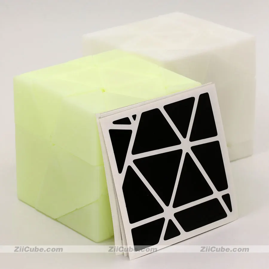 

fs limCube Magic Cube Devils3D printing GhostZ 2x2 skew Transparent Green White Limited Edition Version FangShi Stikcers Puzzle