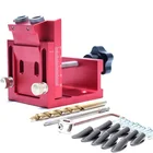 Направляющая для сверления карманного отверстия, кондуктор для сверления косого отверстия, набор для сверления, алюминиевый плотник, инструменты для самостоятельной сборки со сверлом 9 мм