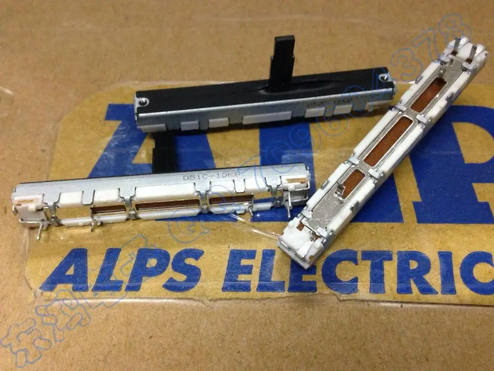 2PCS/LOT ALPS 6 cm sliding potentiometer single band center alignment B10K 15MM axis | Обустройство дома