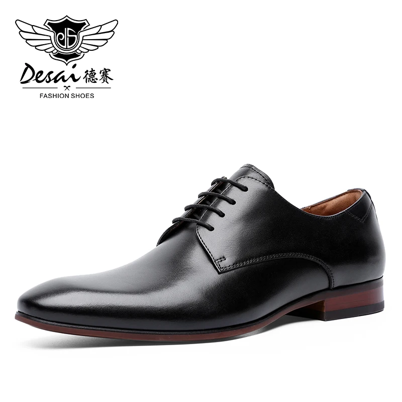 Мужские классические кожаные туфли на шнуровке Классические Современные