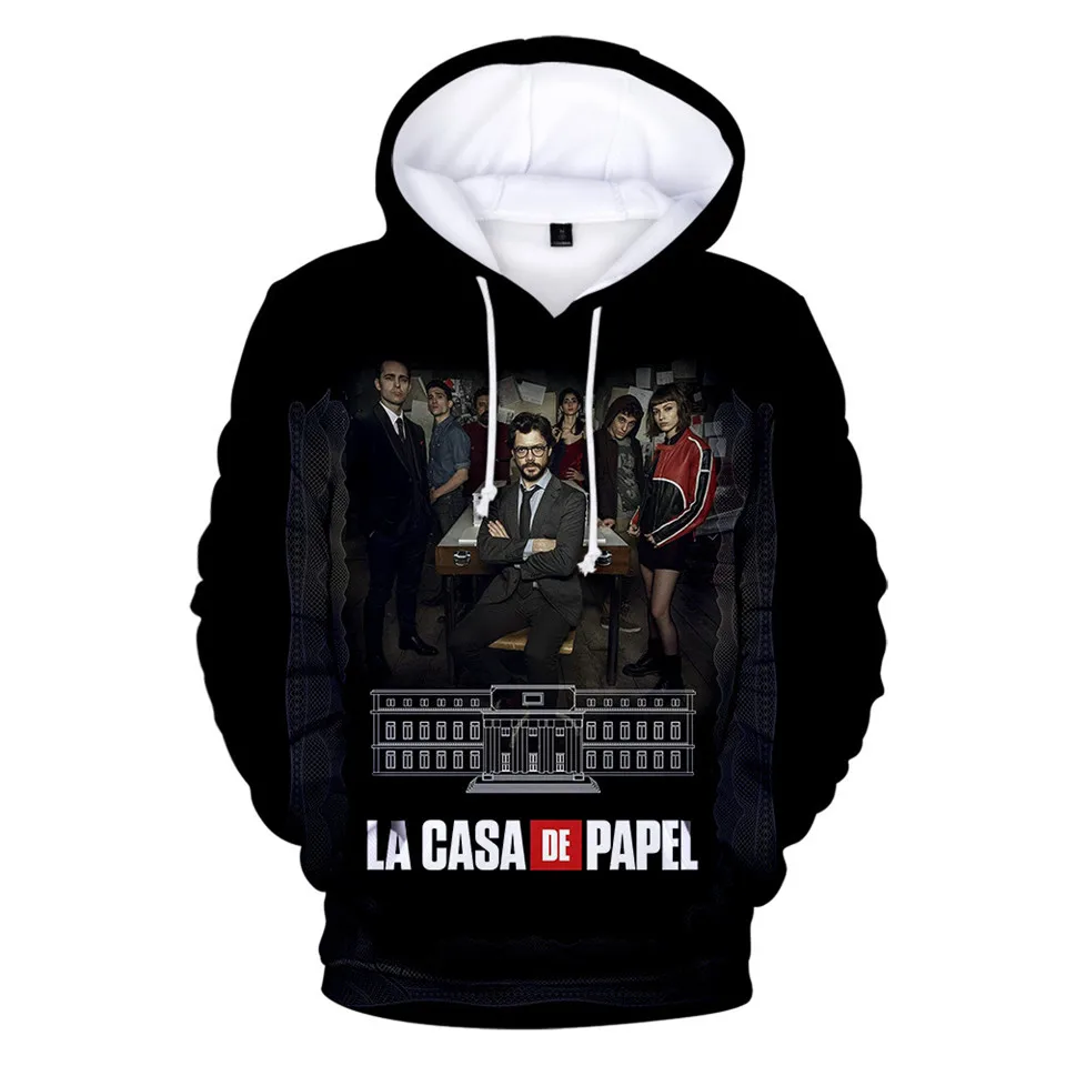 

Men/women Hoodies House of Paper La Casa De Papel Hoodie Sweatshirt Boys Girl Money Heist Jacket Coat Men's Clothing