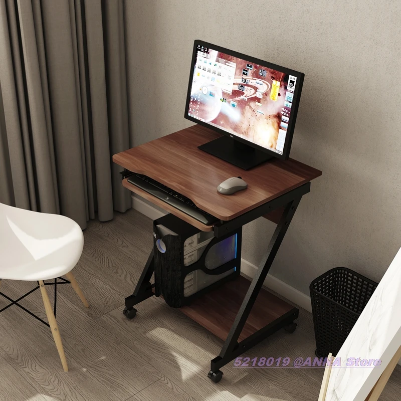 

60x45x75cm Mini Computer Desk 60x48x72cm Work Study Writing Table Small Home Office Furniture Keyboard Bracket Metal Z Leg Black