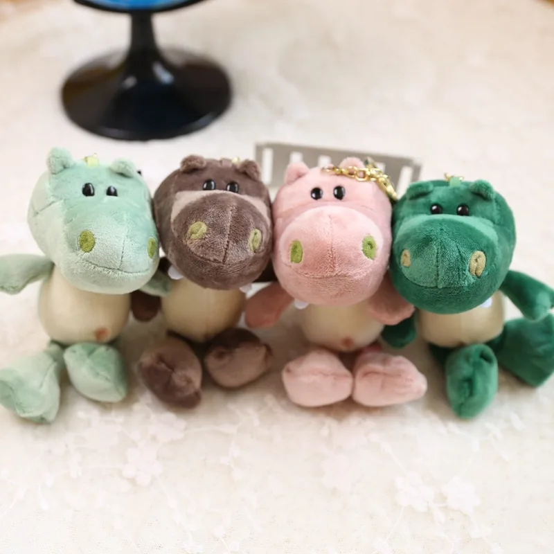 4 цвета динозавр плюшевые игрушки для брелка, плюшевые мягкие животные брелок игрушка, маленькие кулоны-куклы, подарок на свадьбу, плюшевые игрушки