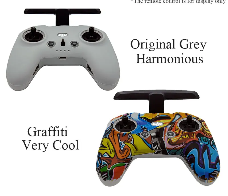 

For DJI FPV Remote Controller Silicone Cover Transmitter Graffiti Scratch Protective Film Colorful Case Skin Drone Accessories