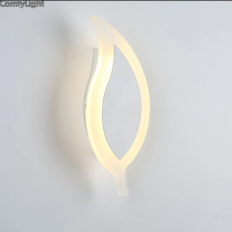 Online Lampada Da Parete Nordica Foglia Camera Dei Bambini Luce Comodino LED Soggiorno Loft Interno Illuminazione Decor Illuminazione Portico Acrilico Lanterne Corridoio
