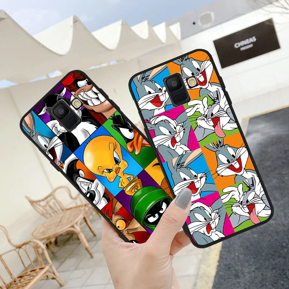 

Soft silicone case For Samsung A51 A71 A20 A30 A40 A50 A70 A90 A5 A6 A7 A8 A9 A10 J5 J6 J7 J8 Plus Cartoon Rabbit Wolf dog Cover