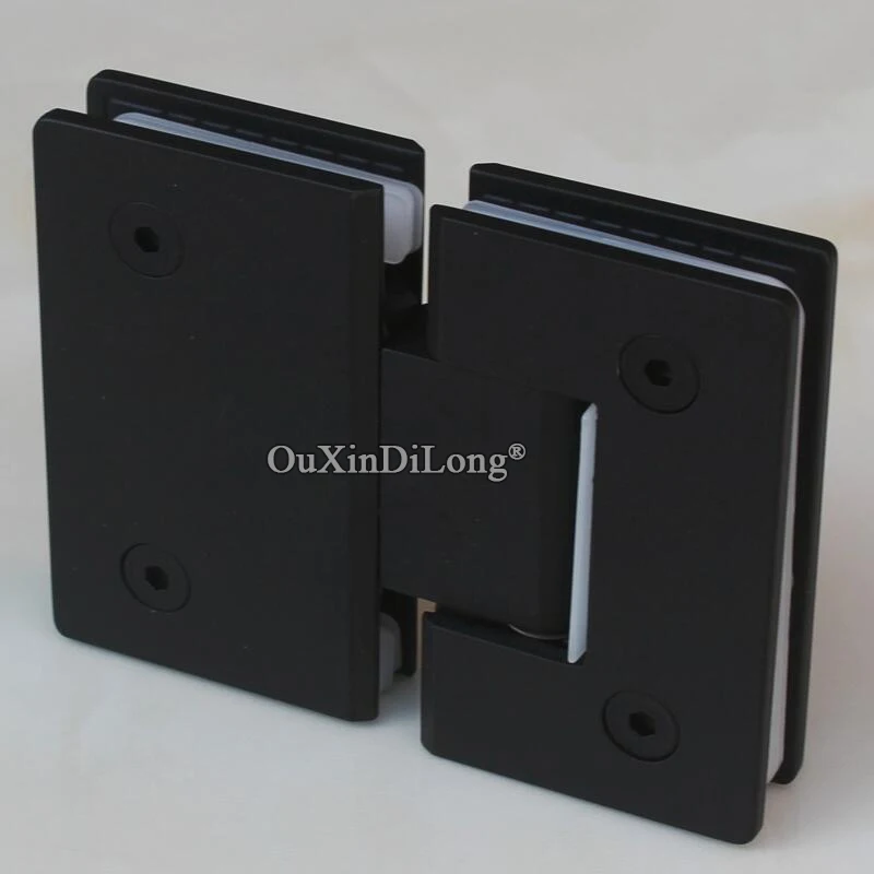 

Brand New 2PCS Stainless Steel Frameless Shower Glass Door Hinges 180 Degree Glass Clamps Fixed Holder Brackets Black